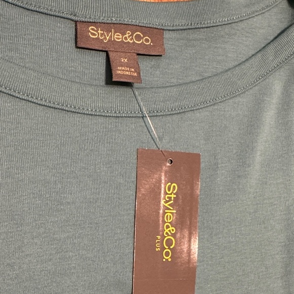 Style & Co. Teal Blouse - Picture 3 of 6